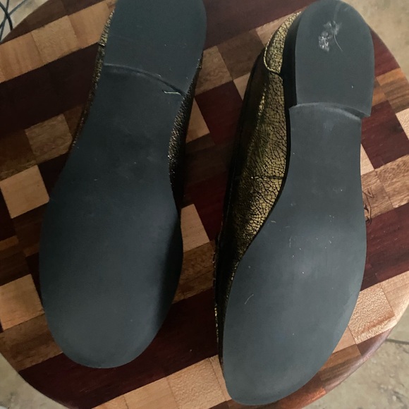 Jack Rogers Remy Loafers Metallic Gold Sparkle Slip-On Flats Preppy Academia 8B - Picture 13 of 16